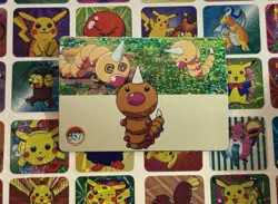 Pokemon Pikachu Vintage Pocket Monsters Vending HOLO Prism Sticker 1998 Bandai - Image 1