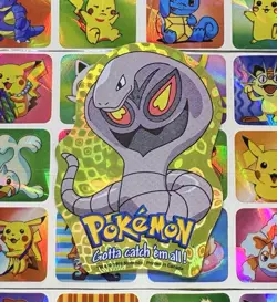 Pokemon Arbok Holo Vintage Pocket Monsters Vending Machine Sticker 1998 Konica - Image 2