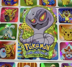 Pokemon Arbok Holo Vintage Pocket Monsters Vending Machine Sticker 1998 Konica - Image 3