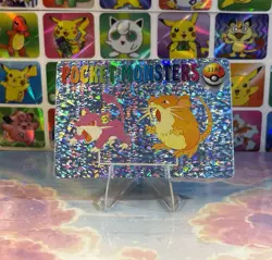 Pokemon HOLO Vintage Pocket Monsters Prism Sticker 1998 Rare Nintendo Raticate - Image 2