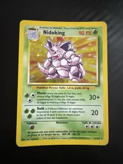 NIDOKING HOLO - POKEMON 11/102 SET DE BASE EDITION 2 FR - Image 1