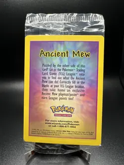 2000 Pokemon Game Movie Promo Ancient Mew Holo (Sealed) - Image 1