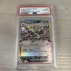 Pokemon 2025 Umbreon ex 060 Surprise Box Exclusive Prismatic Evolutions PSA 10 - Image 1