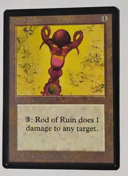 Rod Of Ruin MTG, Limited Edition Beta, Vintage Artifact, 1993 Release - Image 1