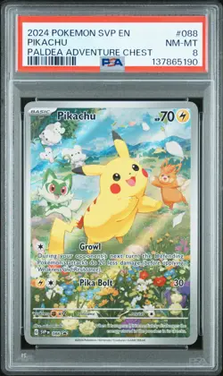 2024 POKEMON SV BLACK STAR PROMO PIKACHU #088 PSA 8 NM #137865190 - Image 1