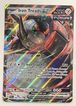 Pokemon TCG Iron Treads EX 66/091 Paldean Fates Double Rare NM Holo - Image 1