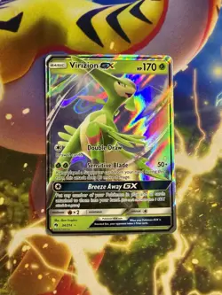 Pokemon Virizion GX 34/214 Lost Thunder Ultra Rare Holo - Image 3