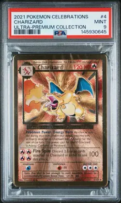 Charizard Metal Promo Pokemon Celebrations Ultra Premium Collection 4/102 PSA 9 - Image 1