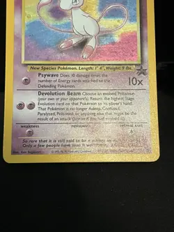 Mew #9 HOLO SWIRL🔥WoTC Black Star Promo LP - Pokemon TCG 2000 - Image 3