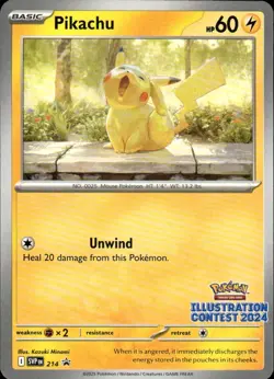 Pikachu - (Illustration Contest 2024) Promo SV: Scarlet & Violet Promo Cards 214 - Image 1