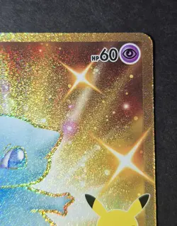 Pokemon Celebrations MEW 025/025 Secret Rare 25th Shiny Gold Holo Card MINT - Image 4