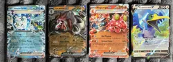 Pokemon TCG Ex/V Lot! Ogerpon - Lycanroc - Magcargo - Cramorant V - 4 Cards MINT - Image 1