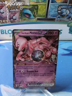 Team Rocket's Mewtwo 205 Scarlet & Violet Promo Holo Psychic Pokemon Card NM - Image 1