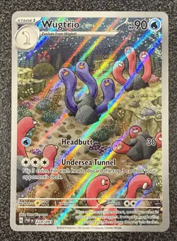 Wugtrio - 224/091 - Pokemon Paldean Fates Illustration Rare Card NM - Image 1