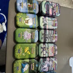 Assorted Pokemon Mini Tins Lot Of 30 Tins And Picture Inserts Only NO CARDS - Image 1