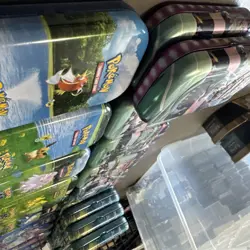 Assorted Pokemon Mini Tins Lot Of 30 Tins And Picture Inserts Only NO CARDS - Image 3