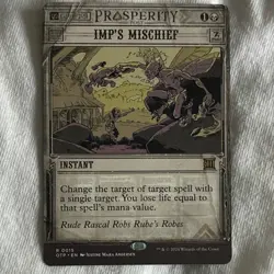 Wizards Imp's Mischief 0015 Instant Black MTG Outlaws Thunder Junction EN - Image 1