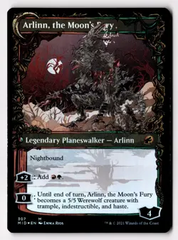 Arlinn, the Pack's Hope (Showcase) 307 Innistrad: Midnight Hunt Foil MP - Image 2