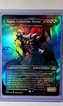 2020 MTG Magic the Gathering IKO Ikoria Foil #384 Gigan Cyberclaw Terror - Image 1