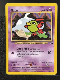 Carte Pokemon Natu 59/75 Edition 2 Ed 2 Neo Discovery Wizards FR 4 - Image 2