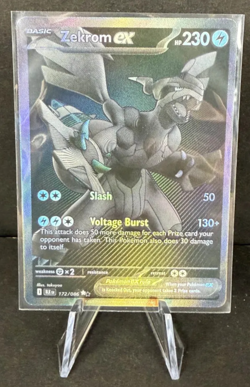 Zekrom ex 172/086 Sv: Black Bolt FULL ART BLK/WHT RARE HOLO POKEMON TCG NM - Image 1