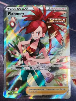 Flannery 191/198 Pokemon TCG Sword & Shield - Chilling Reign Foil NM - Image 2