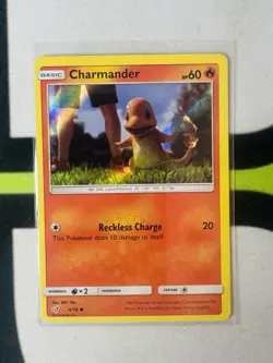 Pokemon TCG Charmander 4/18 Detective Pikachu Common Holo 2019 60 HP - NM - Image 1