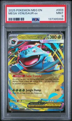 2025 POKEMON MEG EN-MEGA EVOLUTION #003 MEGA VENUSAUR EX PSA 9 - Image 1
