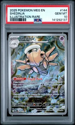 2025 Pokemon Meg En-Mega Evolution #144 Shedinja Illustration Rare PSA 10 - Image 1