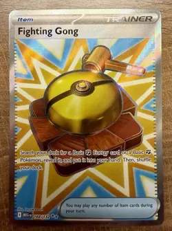 Pokemon Fighting Gong Ultra Rare ME01: Mega Evolution 168/132 NM Condition - Image 1