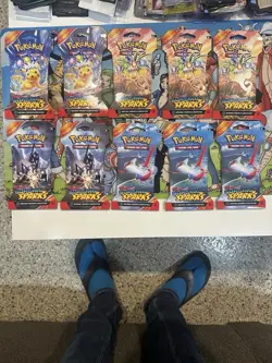 Lot Of 10 Surging Sparks Sleeved Booster Packs Pokemon TCG Factory Sealed - Image 1