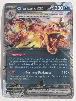 Jumbo Lenticular Charizard ex 054/091 / SVP196 Exclusive Promo Pokemon - NM - Image 1