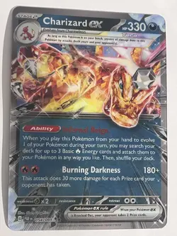 Jumbo Lenticular Charizard ex 054/091 / SVP196 Exclusive Promo Pokemon - NM - Image 2