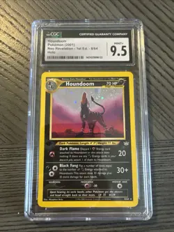 1st Edition Houndoom Holo Pokemon Neo Revelation 8/64 CGC 9.5 - Image 1