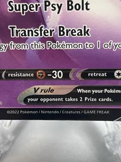 Pokemon TCG Mewtwo V Ultra Rare Holo Basic 030/078 Pokemon GO English 2022 PSA 9 - Image 5