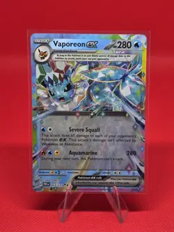 Pokemon TCG Vaporeon ex 023/131 Sv: Prismatic Evolutions Holo NONE STAMP - Image 1