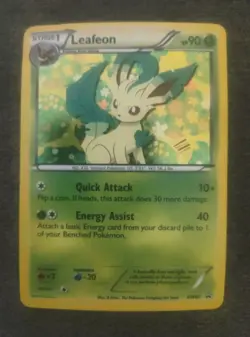 Pokemon Leafeon BW87 Black And White #470 Verdant Pokemon 2013 - Image 1