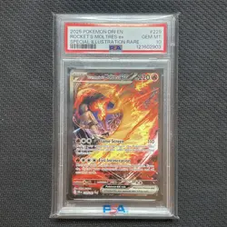 Pokemon S&V Destined Rivals #229 SIR Team Rocket's Moltres ex PSA 10 Gem Mint - Image 2
