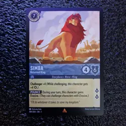 Simba Returned King - 189/204 - Rare - Disney Lorcana - Image 1