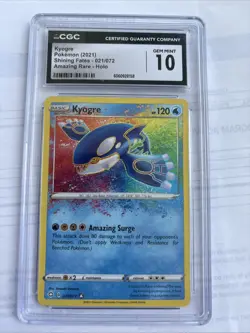 Pokemon Kyogre Holo Rare Card 021/072 Shining Fates 2021 Cgc 10 - Image 1