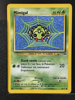 Carte Pokemon Mimigal 64/75 Edition 2 Ed 2 Neo Discovery Wizards FR 1 - Image 2