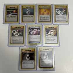Pokemon Trainer Card Lot of 9 – Mewtwo RH, Charizard/Venusaur Spirit Link - Image 1
