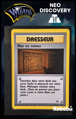 Carte Pokemon Mur en Ruines 74/75 Edition 2 Ed 2 Neo Discovery Wizards FR 4 - Image 1