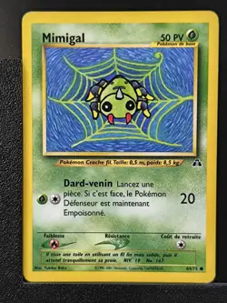 Carte Pokemon Mimigal 64/75 Edition 2 Ed 2 Neo Discovery Wizards FR 3 - Image 2