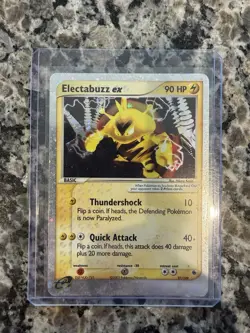 Electabuzz EX 97/109 Ruby and Sapphire Holo Pokemon Card (small crease) - Image 1
