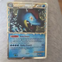 Pokemon Feraligatr 2010 Card HGSS07 Stage 2 Holo 140 HP 60+ Attack HGSS TCG - Image 1