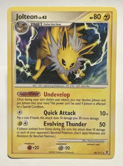 Jolteon 26/111 Rising Rivals Rare MP Pokemon Card - Image 1