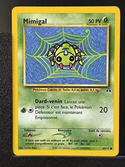 Carte Pokemon Mimigal 64/75 Edition 2 Ed 2 Neo Discovery Wizards FR 2 - Image 2