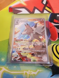 Pokemon TCG Journey Together Lycanroc Illustration Rare Card 166/159 - Image 1