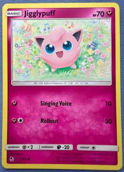 Jigglypuff #41/68 - Common - Hidden Fates Pokemon Card TCG NM - Image 1